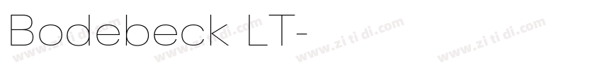Bodebeck LT字体转换